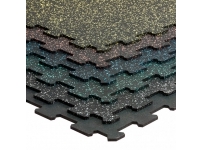 Grīdas segums 96 x 96 x 1 cm – melni ar zilām granulām
