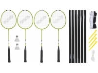 Badmintona komplekts Weekend WS (4 Pieaugušo raketes + 2 volāni + čehols + tīkls ar stabiem)