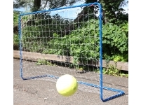 Vārti futbola ar tīklu, zili,180x120x60cm